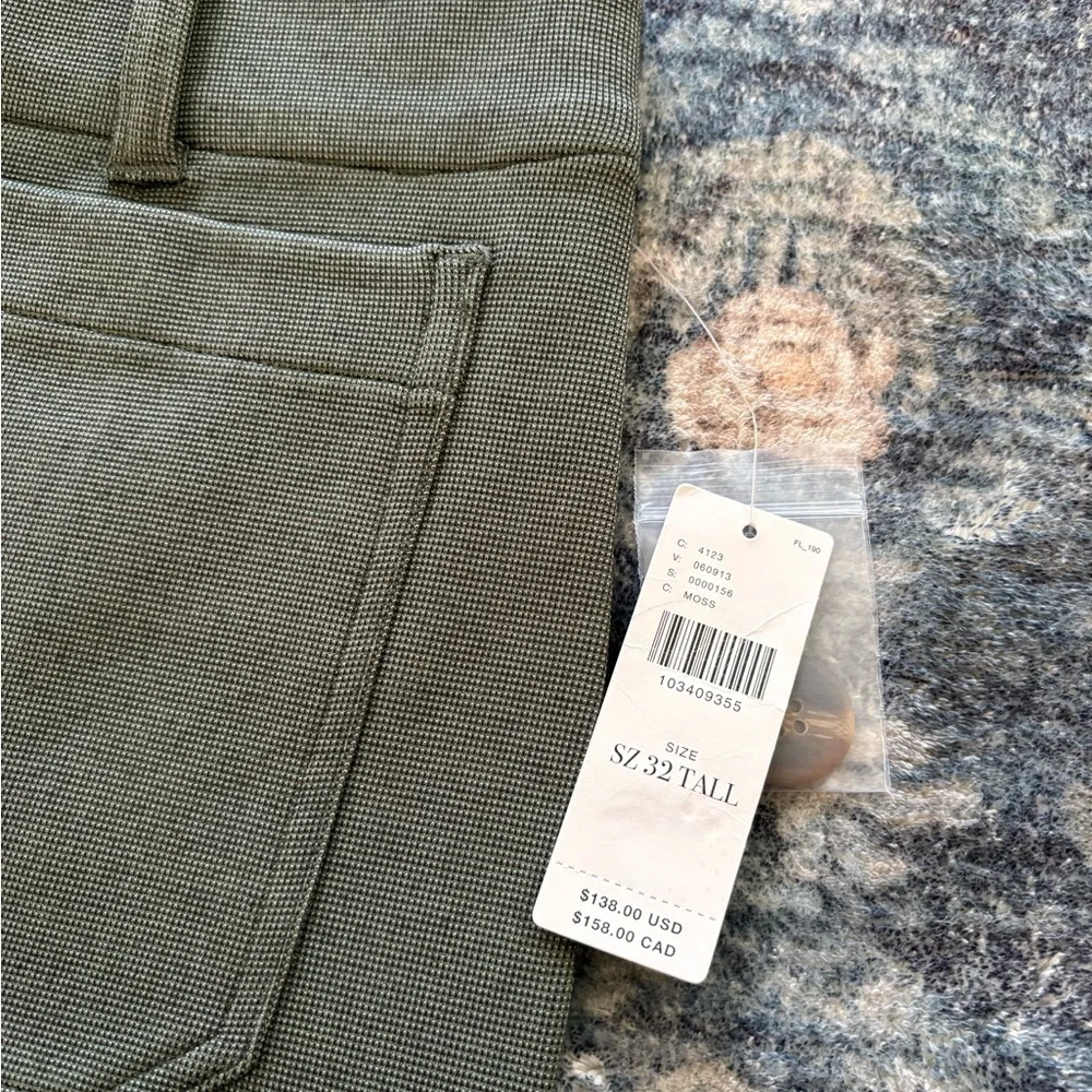 NWT Anthropologie Maeve The Colette Knit Crop Wide-Leg Green Trousers Sz 32 Tall - Picture 6 of 8